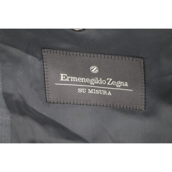 Ermenegildo Zegna sport coat Mens 42R Su Misura Trofeo‎ three button blue wool - Picture 11 of 13